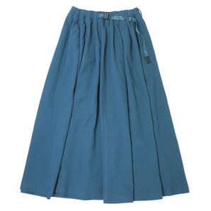 GRAMICCI × BEAMS BOY 別注 ギャザースカート【F】ターコイズ グラミチ ビームスボーイ コラボ ロング フレア マキシ GLSK3-F1036