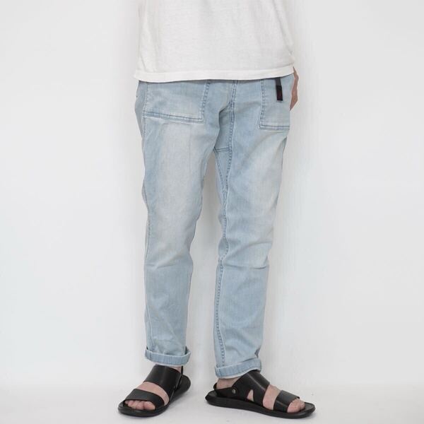 GRAMICCI × FREAK'S STORE 別注 スリムファティーグ デニムパンツ【M】HARD USED フリークスストア アンクル ストレッチ GMP-18S137