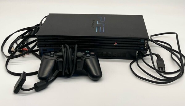 美品 PlayStation2 ゼンブラック SONY PS2 プレイステーション2 SCPH-50000 ソニー コントローラー 本体一式 プレステ2 動作確認