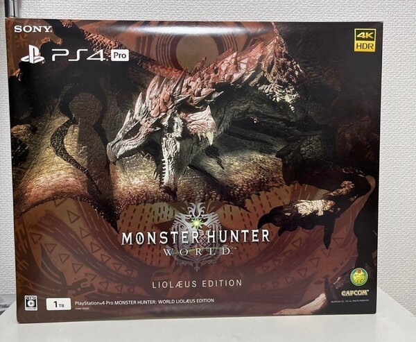 美品 PS4 Pro 本体 セット リオレウスエディション SONY PlayStation4 動作確認済 モンスターハンターワールド 中箱、説明書有り