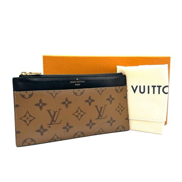 LOUIS VUITTON ルイヴィトン モノグラム リバース スリムパース フラグメントケース M80390 ミニ財布 コンパクウォレット コンパクト