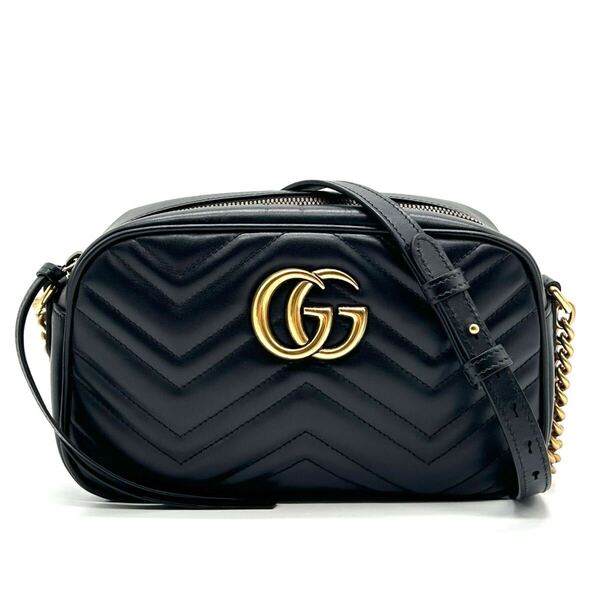 GUCCI グッチ GG マーモント チェーンショルダーバッグ レザー ゴールド金具 735354 斜め掛け クロスボディ レディース バッグ 鞄