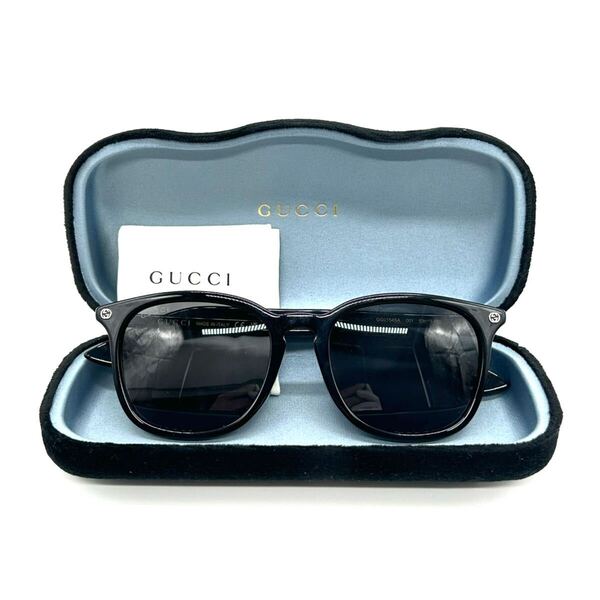 GUCCI グッチ サングラス 美品 ラウンド ウェリントン 5319-150 ブラック ビー ハチ 蜂 GG0154SA プラスチック プレゼント