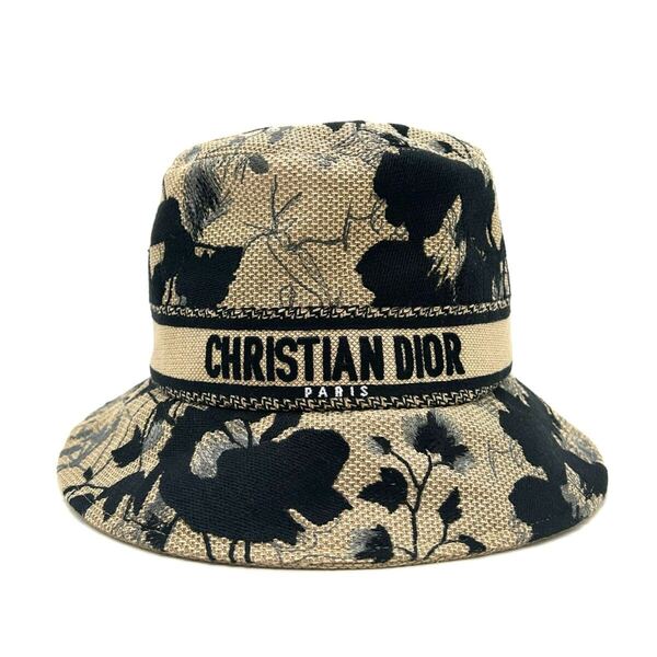 Christian Dior クリスチャンディオール TEDDY-D ボブハット ハット 帽子 ディオール バケットハット 花柄 フラワー 58 コットン