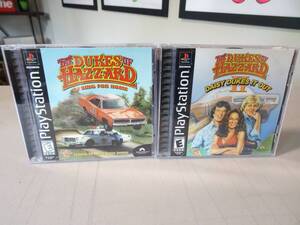 Dukes of Hazzard 1 & 2 II: Daisy Dukes It Out Sony PlayStation 1 PS1 CIB TESTED 海外 即決