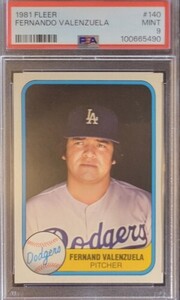 FERNANDO VALENZUELA RC PSA 9 1981 Fleer ROY LOS ANGELES DODGERS R.I.P 海外 即決