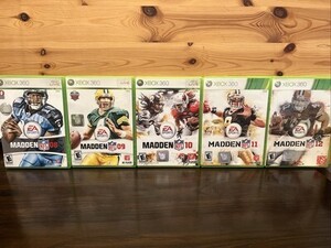 Xbox 360 NFL Madden Bundle Lot of 5 Games 08 09 10 11 12 Microsoft Game 海外 即決