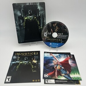 Injustice 2: Ultimate Edition Steelbook (Sony PlayStation 4, 2017) PS4 Complete 海外 即決