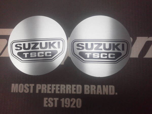 ☆彡新品 SUZUKI スズキ GSX400カタナ 刀 GK77A 純正 クランケースカバー アルミ シルバーエンブレムSET 送料0円 ☆彡