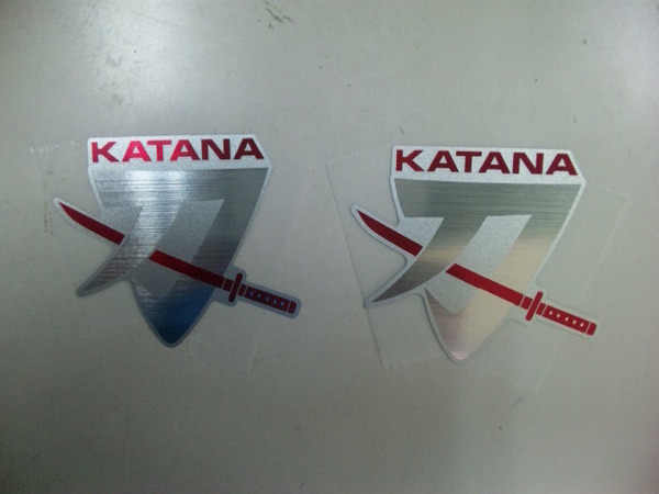 ☆彡スズキ KATANA50/GS125/GSX250S/GSX400S/GSX750S/GSX1100S 刀 カタナ FINAL用 エンブレム ステッカー シール デカール2枚SET☆彡