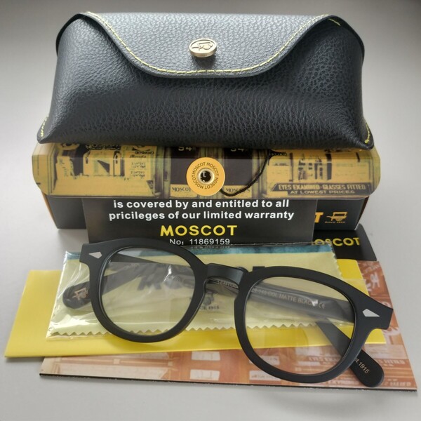 MOSCOT46 LEMTOSH モスコット レムトッシュ 眼鏡フレーム ウェリントン ボストン マットブラック新品 未使用