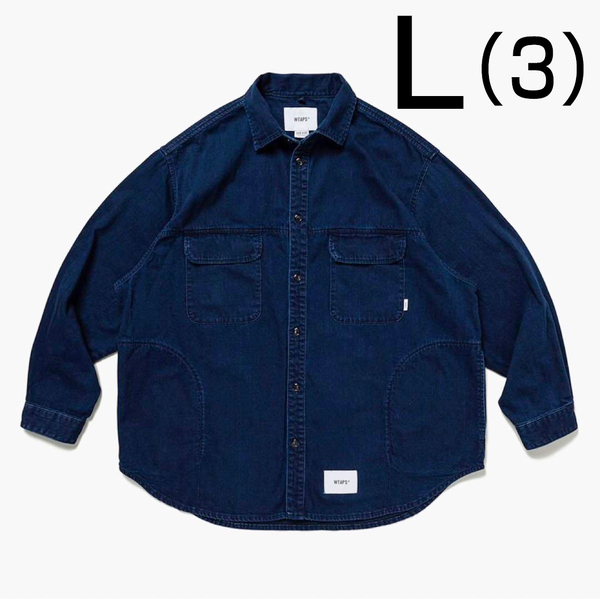 WTAPS WCPO DENIM インディゴ L(3) ダブルタップス デニムシャツ ダンガリー シャツジャケット オーバーサイズ NEIGHBORHOODネイバーフッド