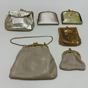 ☆美品☆ ◆レトロ がま口 コインケース 6点セット-未使用品あり◆ GLOMESH グロメッシュ メタルメッシュ 等 金 銀【送料無料】0529