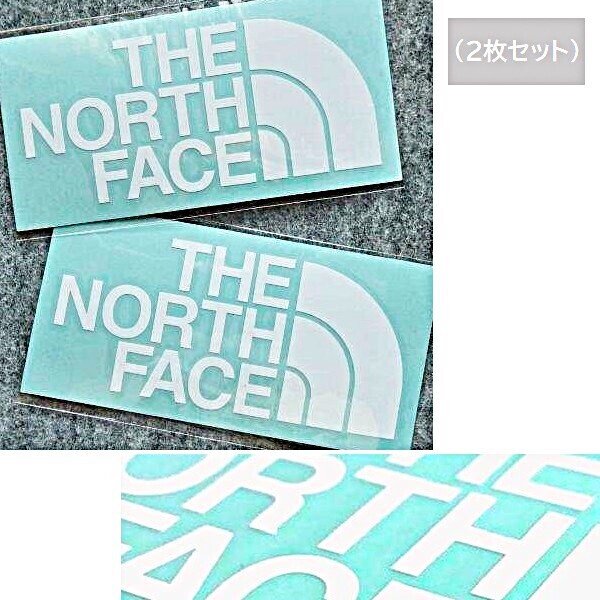 2枚セット ノースフェイス カッティングステッカー NN32513 White
