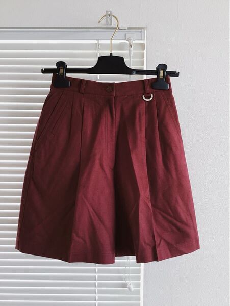 【Christian Dior SPORTS】クリスチャンディオール スポーツ ウール100% ショートパンツ ゴルフパンツ ボルドーワイン Sサイズ相当