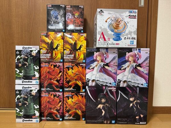 NARUTO カカシ 九喇嘛 ナルト サスケ まどか☆マギカ まどか ほむら ワンピース 一番くじ 匠ノ系譜覇極 A賞 ルフィプライス 15体まとめ売り