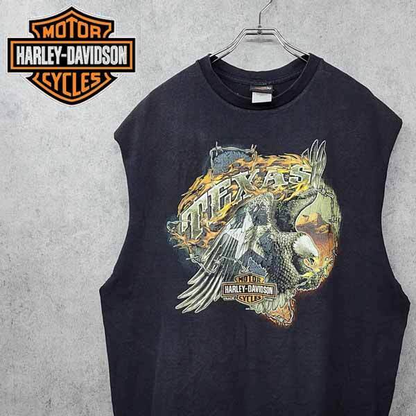 古着 ハーレーダビッドソン エルパソ ノースリーブ Tシャツ 2XL