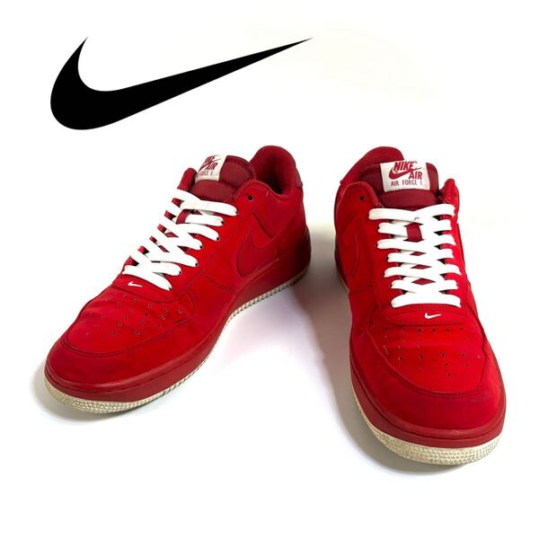 【美品】NIKE ナイキ AIR FORCE 1 エアフォース1 スニーカー Swoosh Pack レッド 27cm