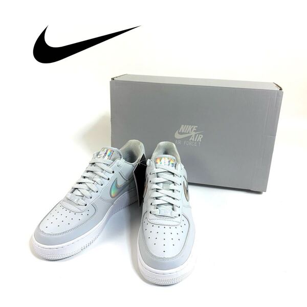 【未使用】NIKE ナイキ CJ1646 AIR FORCE エア フォース 1 07 ESSENTIAL ローカット スニーカー スウォッシュ ホワイト 24.5cm 元箱付き
