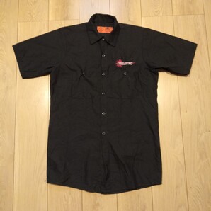 USA古着卸 Sサイズ RED KAP レッドキャップ T&R ELECTRIC ロゴ刺繍 半袖 ワークシャツ(BGH1 28XE)