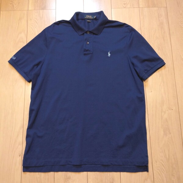USA古着卸 Lサイズ POLO Ralph Lauren ポロラルフローレン ロゴ刺繍 鹿の子 ポロシャツ