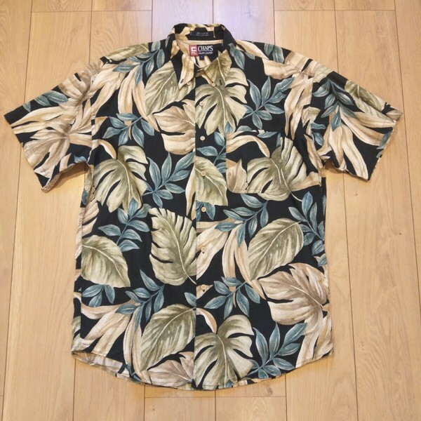 USA古着卸 Lサイズ Ralph Lauren Chaps ラルフローレン チャップス ハワイアン柄 半袖シャツ