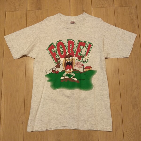USA古着卸 Lサイズ fruit of the loom フルーツオブザルーム ルーニーテューンズ タズマニアンデビル プリント シングルステッチ Tシャツ