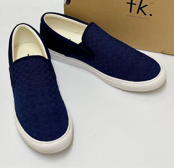tk.TAKEO KIKUCHI メッシュスリッポン ネイビー 27,5㎝ スニーカー ティーケータケオキクチ 未使用