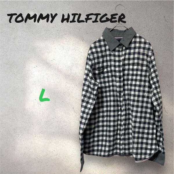 TOMMY HILFIGER トミーヒルフィガー チェック柄フランネルシャツ L