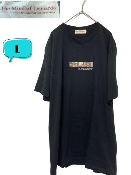 The Mind of Leonardo ダヴィンチ プリントアートTシャツ L