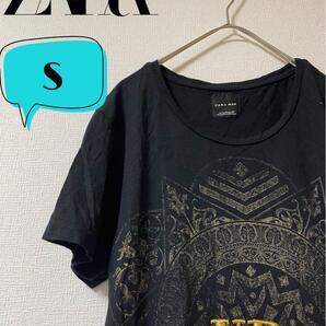 ZARA MAN ザラ 刺繍V.R. Tシャツ S