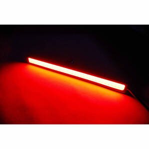 【匿名配送】 COB LED バーライト デイライト レッド 2本セット 防水 ブラックフレーム 発光力 強い 赤