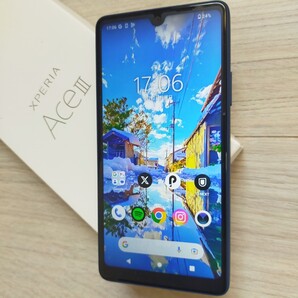 SONY 「Xperia Ace Ⅲ」 エース3 ブルー かなり美品になります。 A203SO RAM4GB.ROM64GB Android.14対応 esim対応デュアルSIM