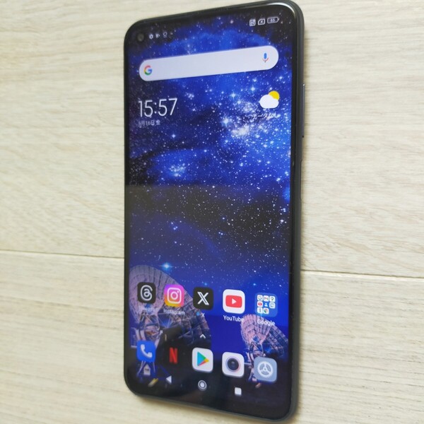 Xiaomi 「Redmi Note 9T 5G」 ナイトフォークブラック 割と綺麗です。 Androidバージョン12 SIMフリー ソフトバンク