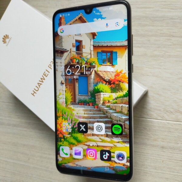 人気機種 「HUAWEI P30 lite」 パールホワイト 美品です。 Googleplay対応 SIMフリー版 バッテリー良好 デュアルSIM