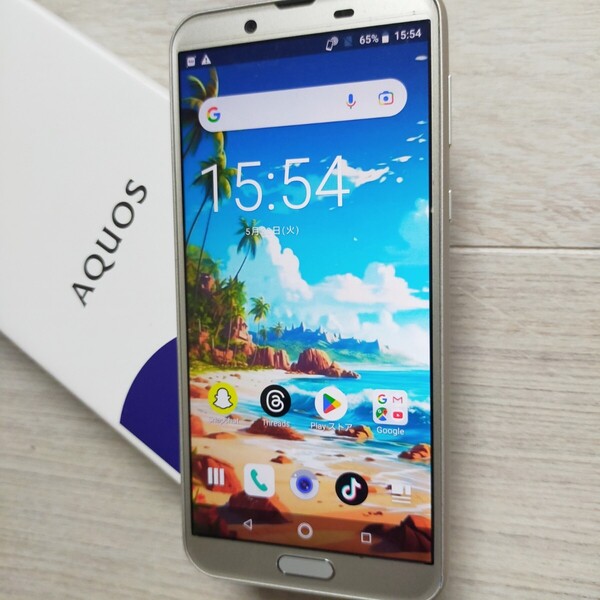 SHARP 「AQUOS sense 2」 シャンパンゴールド けっこうな美品になります。 繋がる安心のドコモ製品 SH-01L SIMロック解除済