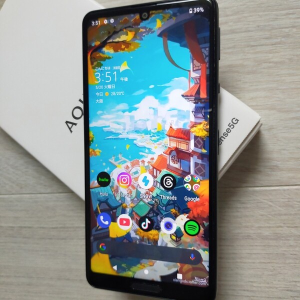 SHARP 「AQUOS sense 5G」 ブラック 割と綺麗かと思います。 RAM4GB.ROM64GB 安心のドコモ製品 SIMロック解除済み A105SH