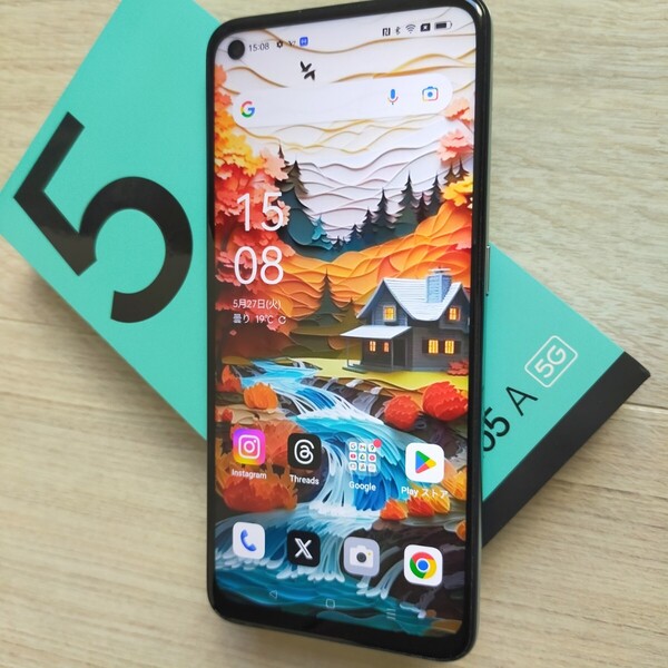 OPPO 「Reno 5A A103OP」 アイスブルー esim対応のデュアルSIMモデル 便利なwifi中継機能あり RAM6GB.ROM128GB