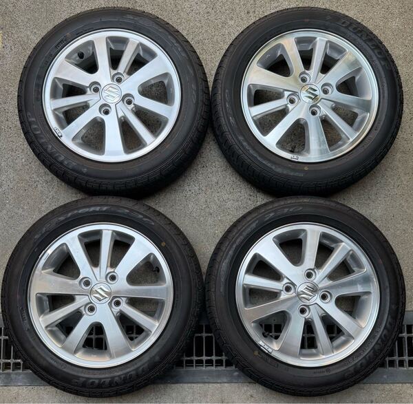 スズキ エブリィ エブリイ DA17W ワゴン 純正ホイール アルミポリッシュ 165/60/r14 da64 SUZUKI 14インチ ダンロップ DUNLOP