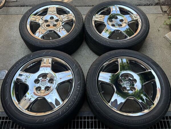 美品 希少 トヨタ 30セルシオ 純正 メッキ 純正ホイール 225/45/r18 ユーロ トヨタ TOYOTA Celsior クラウン