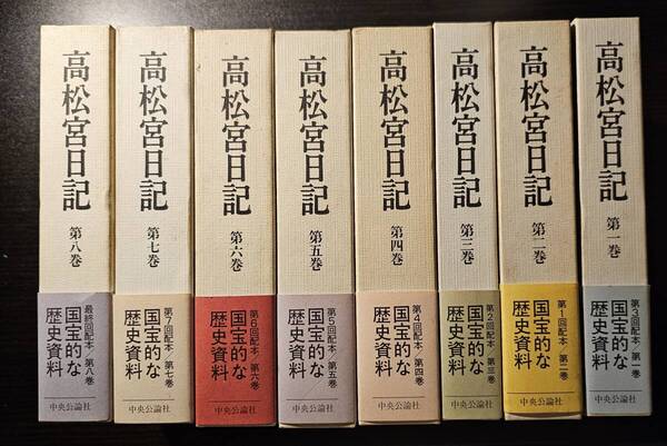 高松宮日記 第一巻から第八巻まで 全巻揃 月報あり