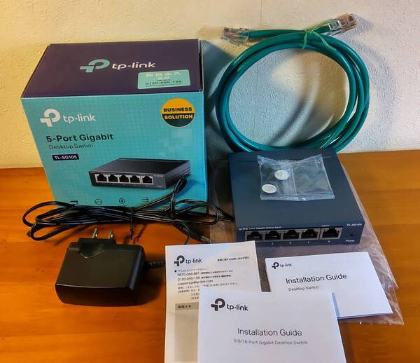 未使用 TP-Link 5ポート ギガビット 金属筺体 保証 TL-SG105
