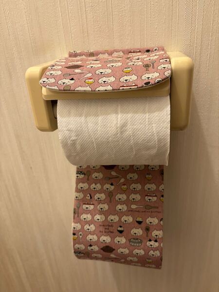 NO.317 ハンドメイド 猫デザイン トイレットペーパーホルダー