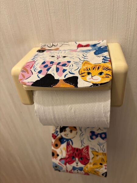 NO.455 ハンドメイド トイレットペーパーホルダーカバー