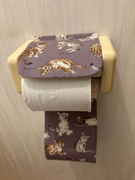 NO.579 ハンドメイド トイレットペーパーホルダーカバー ネコ科