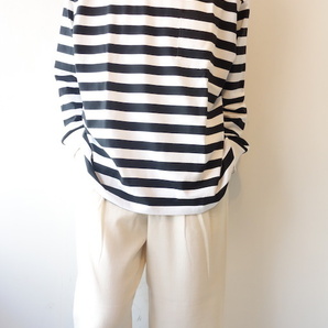 Graphpaper グラフペーパー BORDER L/S TEE #WHITE×BLACK