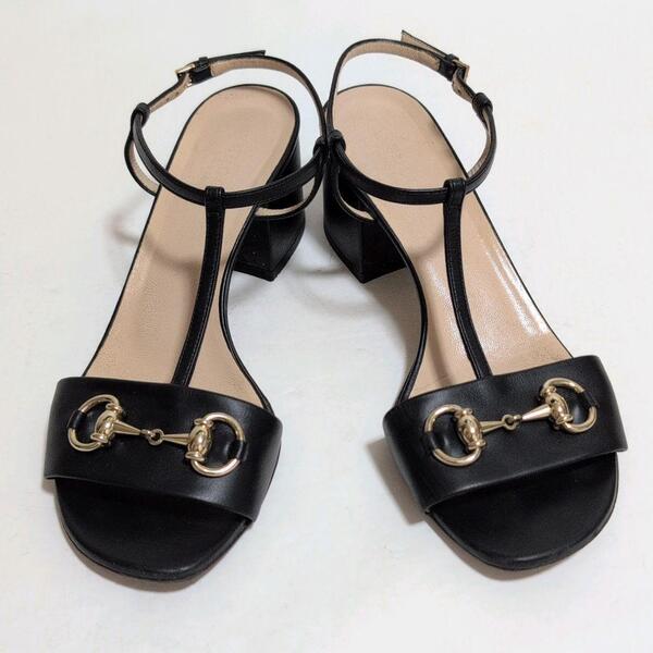 【極美品】GUCCI グッチ サンダル ホースビット チャンキーヒール サイズ 36 1/2 23.5cm