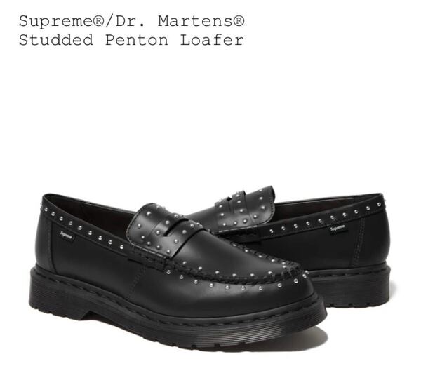 UK5 US6 24cm Supreme Dr. Martens Studded Penton Loafer Black 黒 ブラック シュプリーム ドクター マーチン スタッズ ローファー
