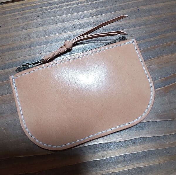 コンパクトコインケース 小銭入れ財布 栃木サドルレザー ハンドメイド ☆(ナチュラル色)☆99