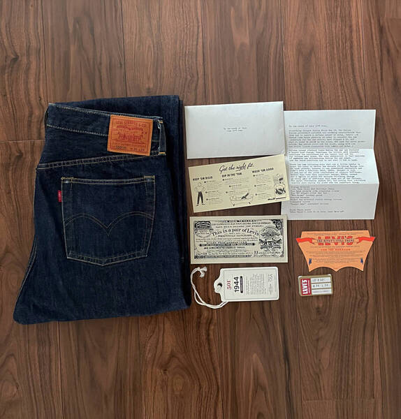 米国製 W36L34 LVC LEVI'S リーバイス S501XX 大戦モデル 1944年 44501-0068 復刻 コーンデニム ホワイトオーク